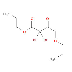 Butanoic acid, 2,2-dibromo-3-oxo-4-propoxy-, propyl ester