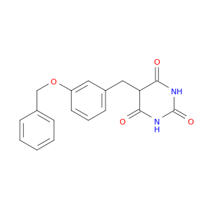 2,4,6(1H,3H,5H)-Pyrimidinetrione,5-[[3-(phenylmethoxy)phenyl]methyl]-