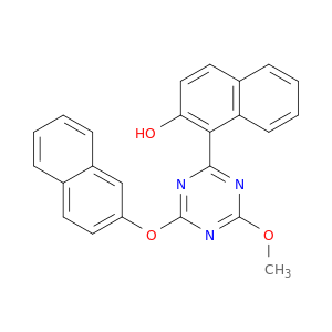 2-Naphthalenol, 1-[4-methoxy-6-(2-naphthalenyloxy)-1,3,5-triazin-2-yl]-