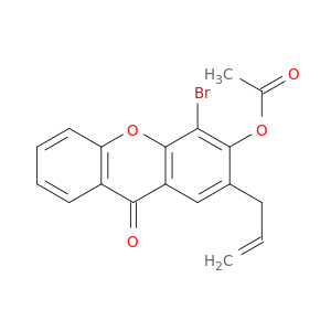 9H-Xanthen-9-one, 3-(acetyloxy)-4-bromo-2-(2-propenyl)-