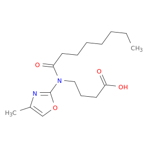 Butanoic acid, 4-[(4-methyl-2-oxazolyl)(1-oxooctyl)amino]-