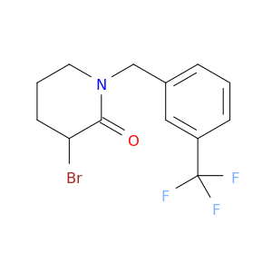 3-Bromo-1-{[3-(trifluoromethyl)phenyl]methyl}piperidin-2-one