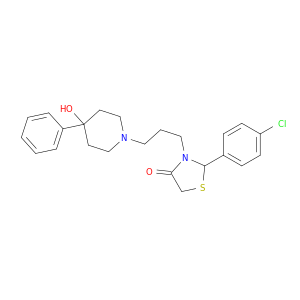 4-Thiazolidinone,2-(4-chlorophenyl)-3-[3-(4-hydroxy-4-phenyl-1-piperidinyl)propyl]-
