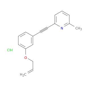 Pyridine, 2-methyl-6-[[3-(2-propenyloxy)phenyl]ethynyl]-, hydrochloride