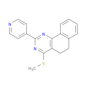 Benzo[h]quinazoline, 5,6-dihydro-4-(methylthio)-2-(4-pyridinyl)-