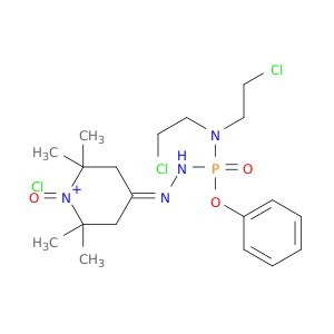 Piperidinium,4-[[[bis(2-chloroethyl)amino]phenoxyphosphinyl]hydrazono]-2,2,6,6-tetramethyl-1-oxo-,chloride (9CI)