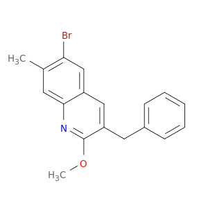 Quinoline, 6-bromo-2-methoxy-7-methyl-3-(phenylmethyl)-