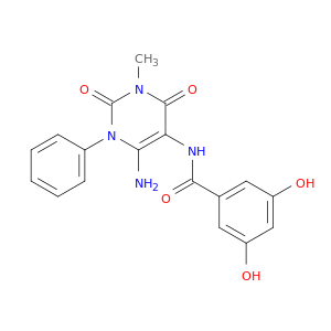 Benzamide,N-(6-amino-1,2,3,4-tetrahydro-3-methyl-2,4-dioxo-1-phenyl-5-pyrimidinyl)-3,5-dihydroxy-