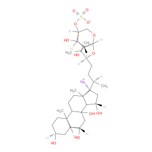 Cholestane-3,6,8,15-tetrol,24-[(4-O-sulfo-b-D-xylopyranosyl)oxy]-,sodium salt (1:1), (3b,5a,6a,15b,24S)-