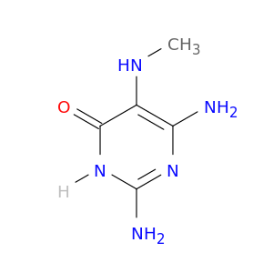 4(1H)-Pyrimidinone, 2,6-diamino-5-(methylamino)-
