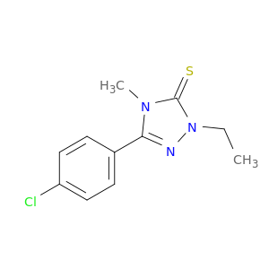 2,4-DIHYDRO-5-(4-CHLOROPHENYL)-2-ETHYL-4-METHYL-3H-1,2,4-TRIAZOLE-3-THIONE