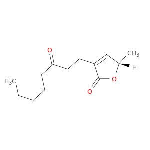 2(5H)-Furanone, 5-methyl-3-(3-oxooctyl)-, (5S)-
