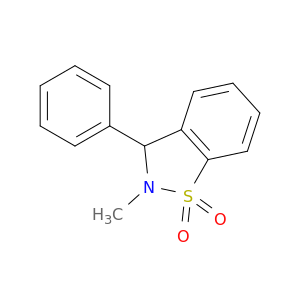 1,2-Benzisothiazole, 2,3-dihydro-2-methyl-3-phenyl-, 1,1-dioxide