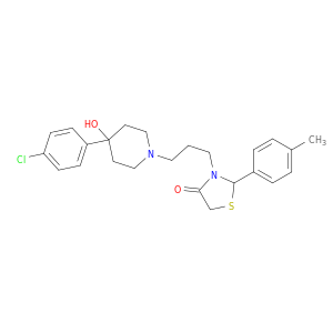 4-Thiazolidinone,3-[3-[4-(4-chlorophenyl)-4-hydroxy-1-piperidinyl]propyl]-2-(4-methylphenyl)-