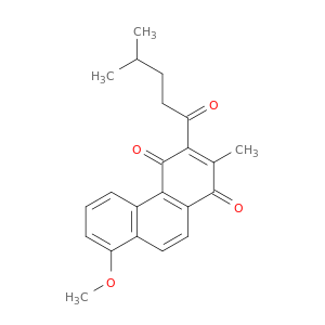 1,4-Phenanthrenedione, 8-methoxy-2-methyl-3-(4-methyl-1-oxopentyl)-