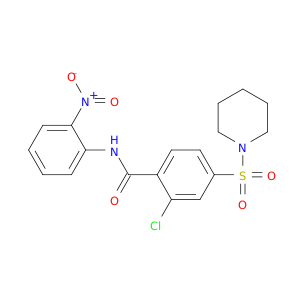 Benzamide, 2-chloro-N-(2-nitrophenyl)-4-(1-piperidinylsulfonyl)-