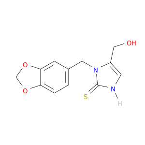 2H-IMIDAZOLE-2-THIONE, 1-(1,3-BENZODIOXOL-5-YLMETHYL)-1,3-DIHYDRO-5-(HYDROXYMETHYL)-