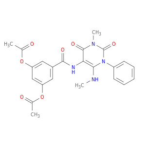 Benzamide,3,5-bis(acetyloxy)-N-[1,2,3,4-tetrahydro-3-methyl-6-(methylamino)-2,4-dioxo-1-phenyl-5-pyrimidinyl]-