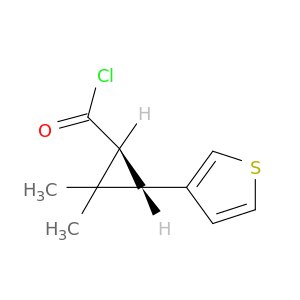 Cyclopropanecarbonylchloride, 2,2-dimethyl-3-(3-thienyl)-, trans- (9CI)
