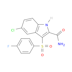 1H-Indole-2-carboxamide, 5-chloro-3-[(4-fluorophenyl)sulfonyl]-