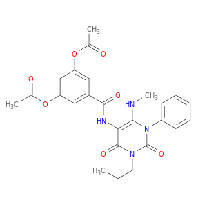 Benzamide,3,5-bis(acetyloxy)-N-[1,2,3,4-tetrahydro-6-(methylamino)-2,4-dioxo-1-phenyl-3-propyl-5-pyrimidinyl]-