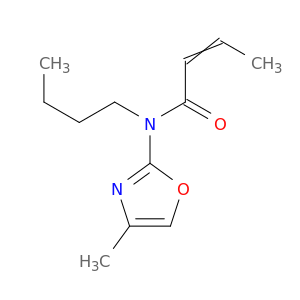 2-Butenamide, N-butyl-N-(4-methyl-2-oxazolyl)-
