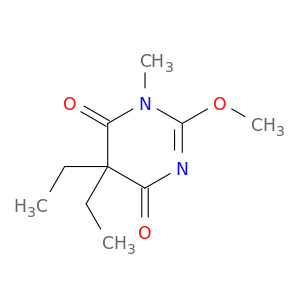 4,6(1H,5H)-Pyrimidinedione, 5,5-diethyl-2-methoxy-1-methyl-