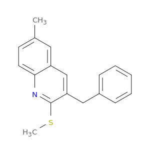 Quinoline, 6-methyl-2-(methylthio)-3-(phenylmethyl)-