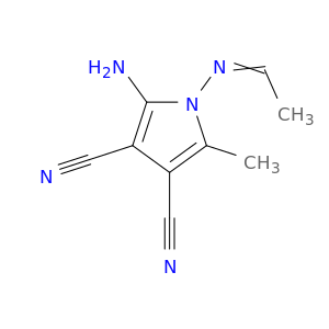 1H-Pyrrole-3,4-dicarbonitrile, 2-amino-1-(ethylideneamino)-5-methyl-