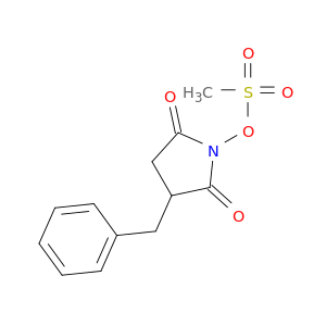 2,5-Pyrrolidinedione, 1-[(methylsulfonyl)oxy]-3-(phenylmethyl)-
