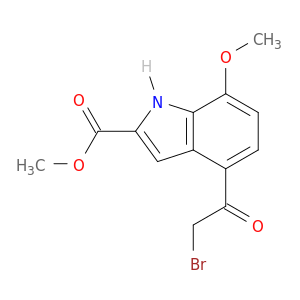 1H-Indole-2-carboxylic acid, 4-(bromoacetyl)-7-methoxy-, methyl ester