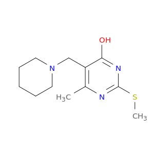 6-METHYL-2-METHYLSULFANYL-5-PIPERIDIN-1-YLMETHYL-PYRIMIDIN-4-OL