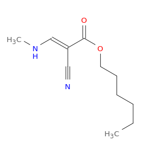 HEXYL (E)-2-CYANO-3-METHYLAMINO-PROP-2-ENOATE
