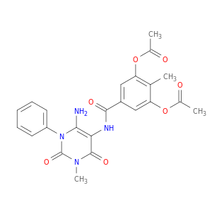 Benzamide,3,5-bis(acetyloxy)-N-(6-amino-1,2,3,4-tetrahydro-3-methyl-2,4-dioxo-1-phenyl-5-pyrimidinyl)-4-methyl-