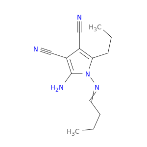 1H-Pyrrole-3,4-dicarbonitrile, 2-amino-1-(butylideneamino)-5-propyl-