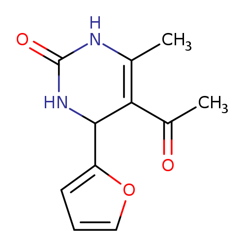 2(1H)-Pyrimidinone, 5-acetyl-4-(2-furanyl)-3,4-dihydro-6-methyl-