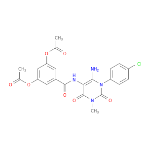 Benzamide,3,5-bis(acetyloxy)-N-[6-amino-1-(4-chlorophenyl)-1,2,3,4-tetrahydro-3-methyl-2,4-dioxo-5-pyrimidinyl]-
