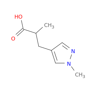 2-Methyl-3-(1-methyl-1H-pyrazol-4-yl)propanoic acid