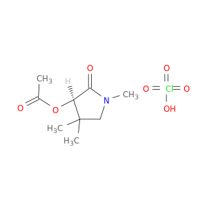 2-Pyrrolidinone, 3-(acetyloxy)-1,4,4-trimethyl-, (R)-, perchlorate