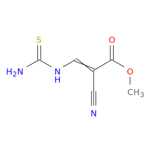 2-Propenoic acid, 3-[(aminothioxomethyl)amino]-2-cyano-, methyl ester