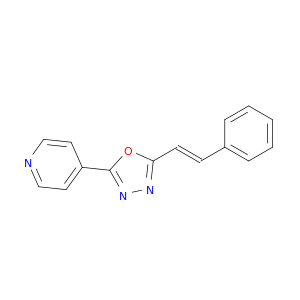 Pyridine, 4-[5-[(1E)-2-phenylethenyl]-1,3,4-oxadiazol-2-yl]-