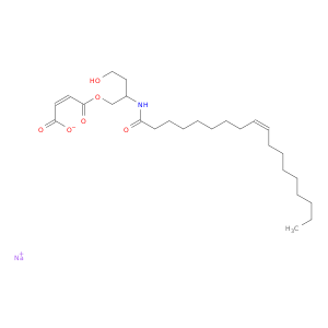 2-丁二酸(2Z)-,1-[2-[2-[(2-羟乙基)[(9Z)-1-氧代-9-十八加入-1-基]氨基]乙基]酯,钠盐(1：1)