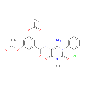 Benzamide,3,5-bis(acetyloxy)-N-[6-amino-1-(2-chlorophenyl)-1,2,3,4-tetrahydro-3-methyl-2,4-dioxo-5-pyrimidinyl]-