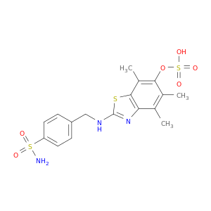 BENZENESULFONAMIDE, 4-[[[4,5,7-TRIMETHYL-6-(SULFOOXY)-2-BENZOTHIAZOLYL]AMINO]METHYL]-