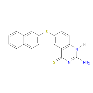 4(1H)-Quinazolinethione, 2-amino-6-(2-naphthalenylthio)-