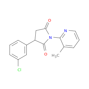 2,5-Pyrrolidinedione,3-(3-chlorophenyl)-1-(3-methyl-2-pyridinyl)-