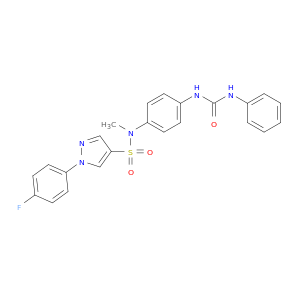 1-(4-氟苯基)-N-甲基-N-(4-(3-苯基脲基)苯基)-1H-吡唑-4-磺酰胺