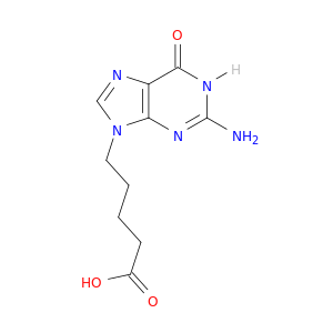 9H-Purine-9-pentanoic acid, 2-amino-1,6-dihydro-6-oxo-