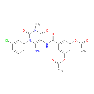 Benzamide,3,5-bis(acetyloxy)-N-[6-amino-1-(3-chlorophenyl)-1,2,3,4-tetrahydro-3-methyl-2,4-dioxo-5-pyrimidinyl]-