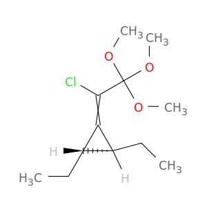 Cyclopropane, 1-(1-chloro-2,2,2-trimethoxyethylidene)-2,3-diethyl-, cis-